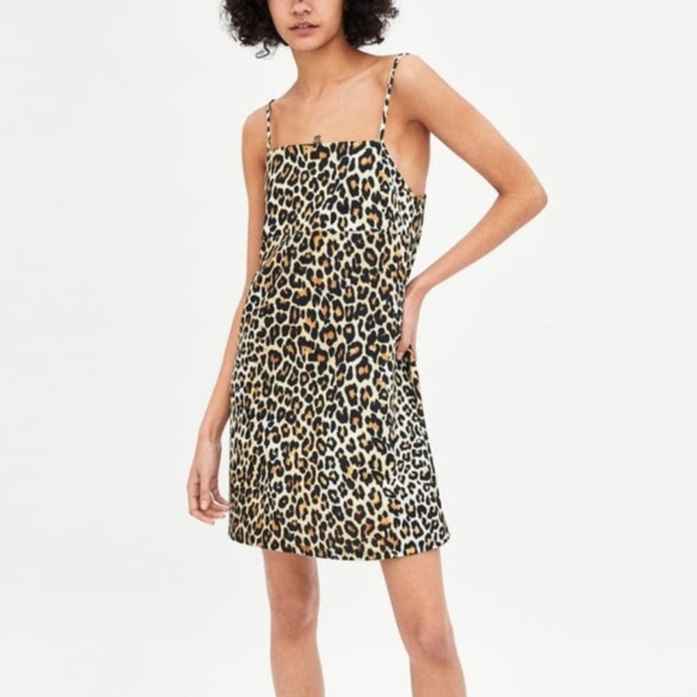 Zara trafulac cheetah print sleeveless dress